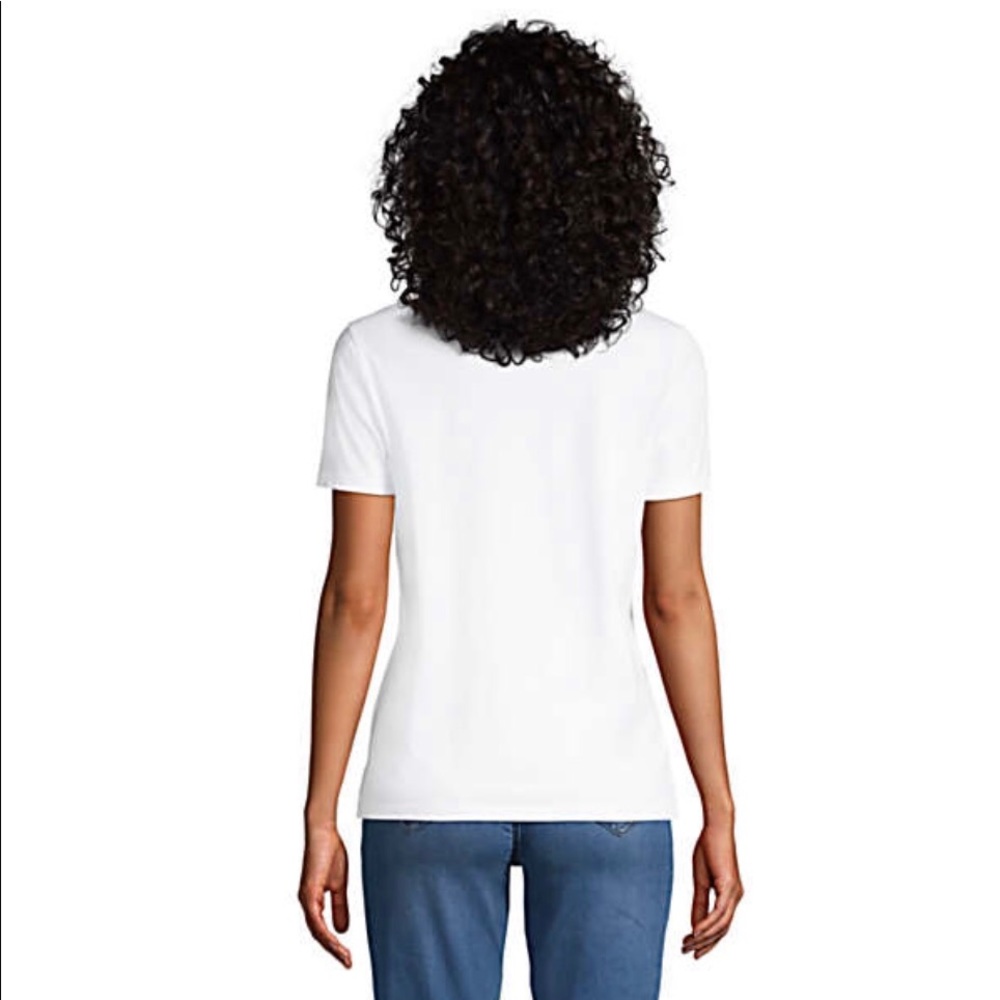 Lands End White tee basic size large - Picture 3 of 7
